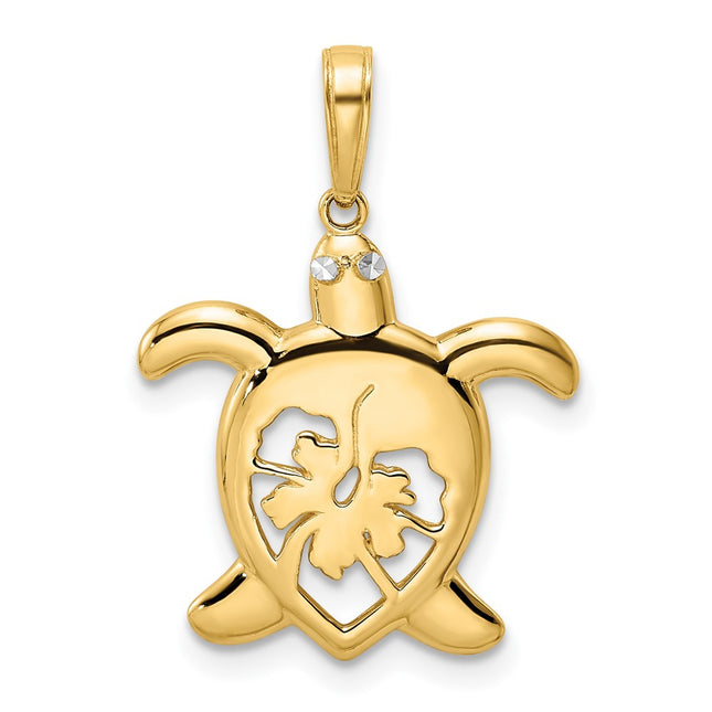14k Yellow & Rhodium Pendants Style M2996 - Classique Jewelry Inc.