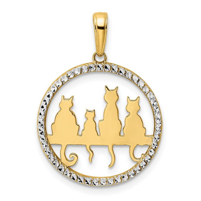 14k Yellow & Rhodium Pendants Style M2997 - Classique Jewelry Inc.