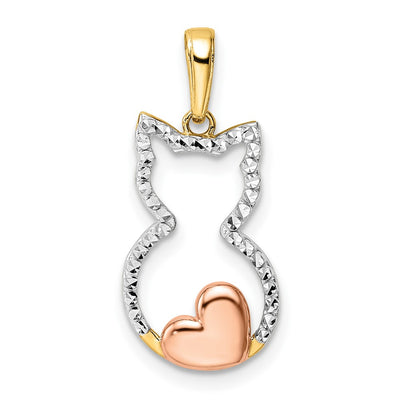 14K gold heart pendant