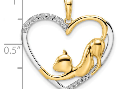 14k Yellow & Rhodium Pendants Style M3001 - Classique Jewelry Inc.