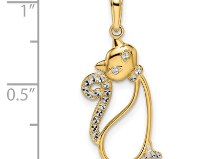 14k Yellow & Rhodium Pendants Style M3002 - Classique Jewelry Inc.