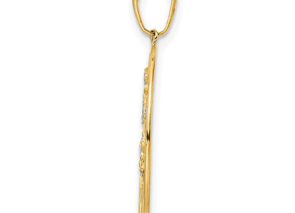 14k Yellow & Rhodium Pendants Style M3008 - Classique Jewelry Inc.