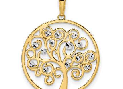 14k Yellow & Rhodium Pendants Style M3008 - Classique Jewelry Inc.