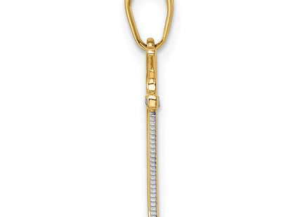 14k Yellow & Rhodium Pendants Style M3011 - Classique Jewelry Inc.
