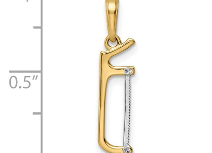 14k Yellow & Rhodium Pendants Style M3011 - Classique Jewelry Inc.