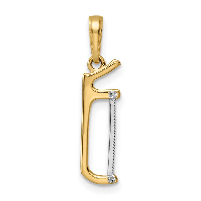 14k Yellow & Rhodium Pendants Style M3011 - Classique Jewelry Inc.