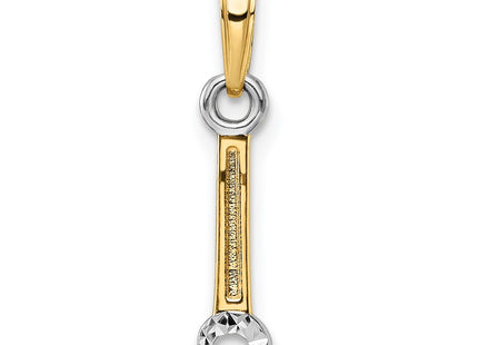 14k Yellow & Rhodium Pendants Style M3013 - Classique Jewelry Inc.