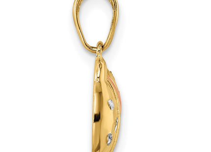 14K gold pendant, alternate view