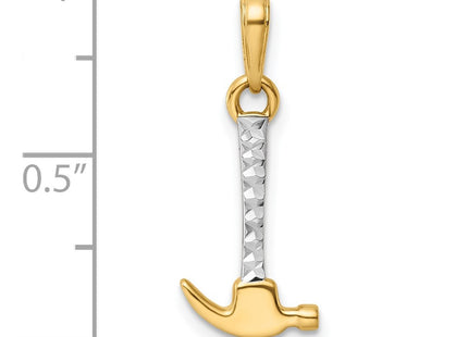 14k Yellow & Rhodium Pendants Style M3018 - Classique Jewelry Inc.