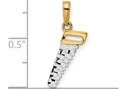 14k Yellow & Rhodium Pendants Style M3019 - Classique Jewelry Inc.