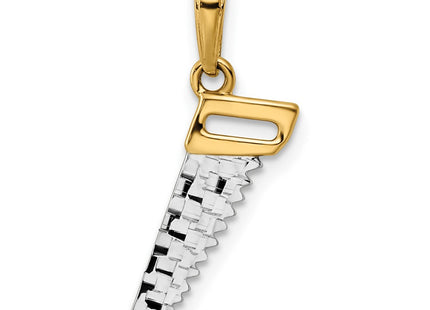 14k Yellow & Rhodium Pendants Style M3019 - Classique Jewelry Inc.