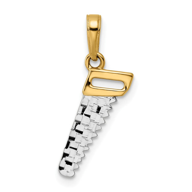 14k Yellow & Rhodium Pendants Style M3019 - Classique Jewelry Inc.