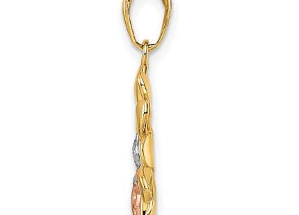 14k Yellow & Rhodium Pendants Style M3020 - Classique Jewelry Inc.