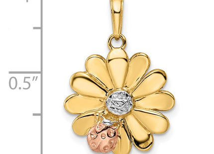 14k Yellow & Rhodium Pendants Style M3020 - Classique Jewelry Inc.