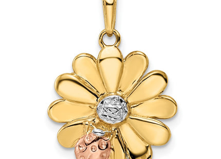 14k Yellow & Rhodium Pendants Style M3020 - Classique Jewelry Inc.