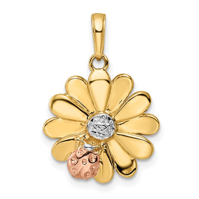 14K gold flower pendant