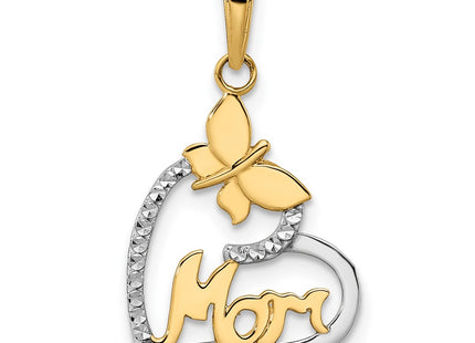 14k Yellow & Rhodium Pendants Style M3024 - Classique Jewelry Inc.