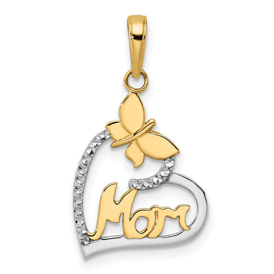 14K gold butterfly pendant