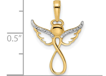 14k Yellow & Rhodium Pendants Style M3025 - Classique Jewelry Inc.