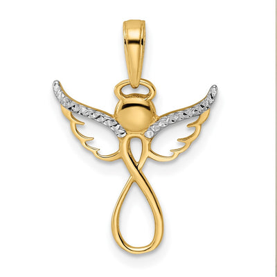 14K gold infinity pendant