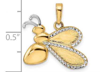 14k Yellow & Rhodium Pendants Style M3027 - Classique Jewelry Inc.