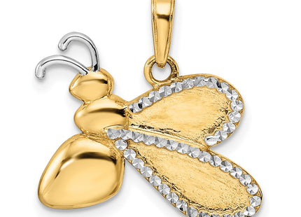 14k Yellow & Rhodium Pendants Style M3027 - Classique Jewelry Inc.