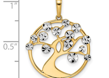 14k Yellow & Rhodium Pendants Style M3029 - Classique Jewelry Inc.