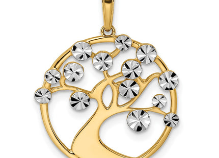 14k Yellow & Rhodium Pendants Style M3029 - Classique Jewelry Inc.