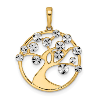 14K gold tree of life pendant