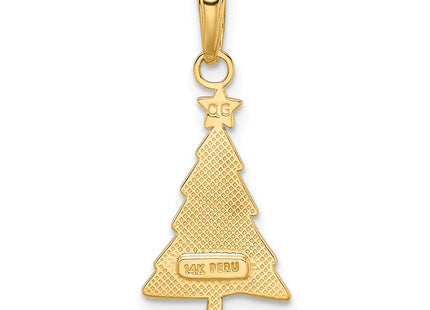 14K Polished Christmas Tree Pendant (Style M482)