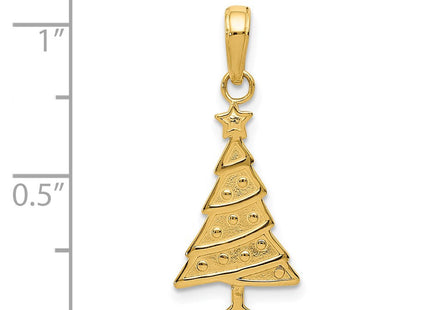 14K Polished Christmas Tree Pendant (Style M482)
