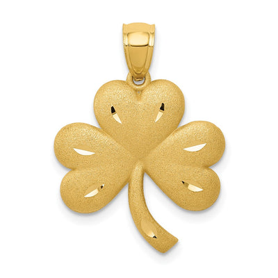 14K gold shamrock pendant
