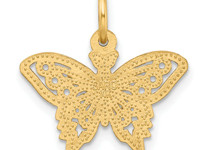 14k Butterfly Charm, 18 x 17mm