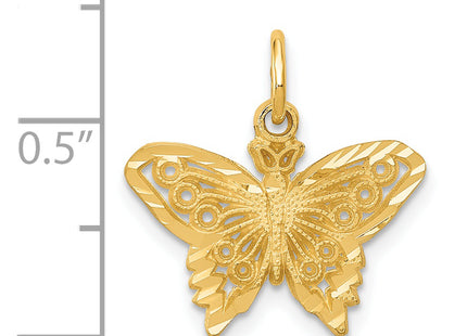 14k Butterfly Charm, 18 x 17mm