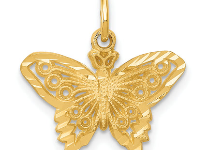 14k Butterfly Charm, 18 x 17mm