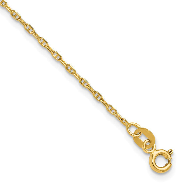 14k Mariners Link Chain, 7 x 1.50mm