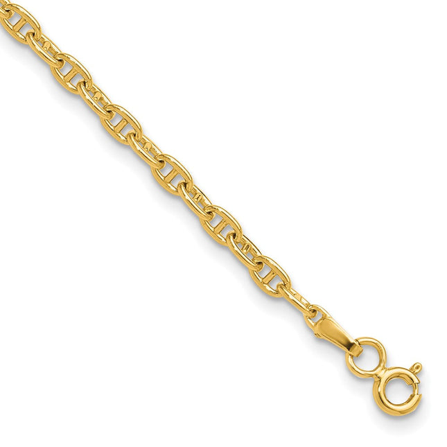 14k Mariners Link Chain, 7 x 3.00mm