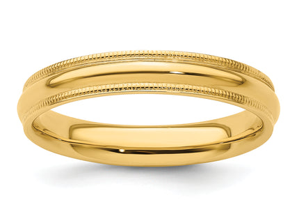 14K yellow gold wedding band, another view