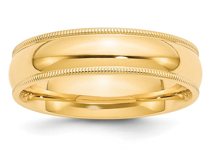14K yellow gold wedding band, another view
