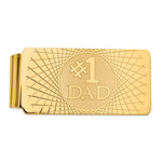 14K #1 Dad Men's Money Clip view