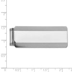 14K White Gold Men's Grooved Money Clip view