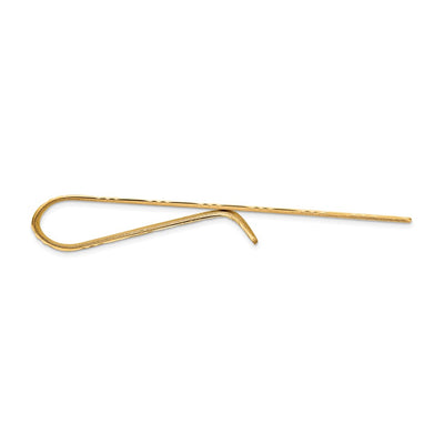 14K Men's Textured Basketweave Pattern Tie Bar