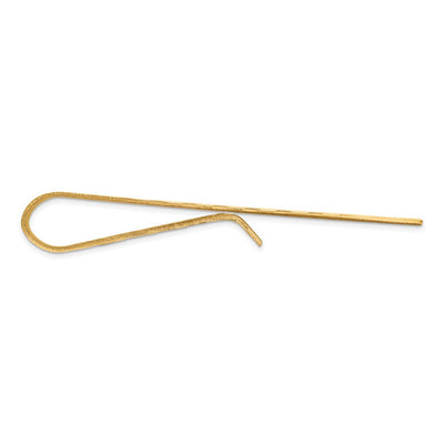 14K Men's Textured Tie Bar, 49 x 4.50mm