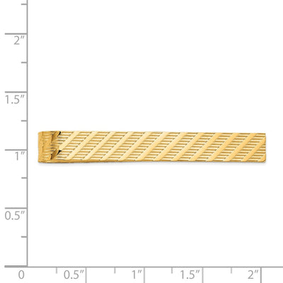 14K Textured Tie Bar