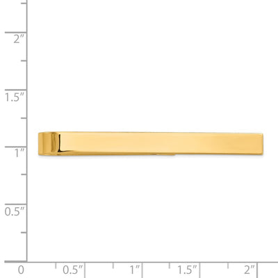 14K Men's Polished Tie Bar, 50 x 4.5mm