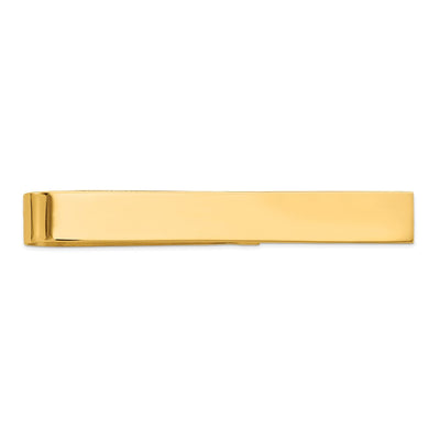 14K Men's Polished Tie Bar, 50 x 6.5mm