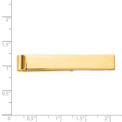14K Men's Polished Tie Bar, 50 x 8mm