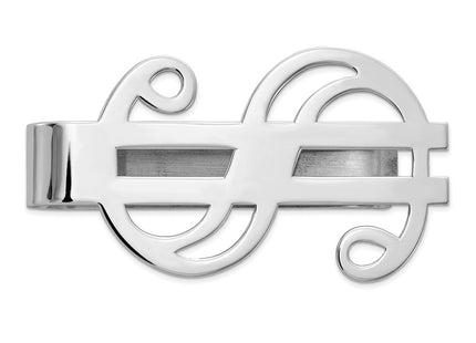 14K white gold money clip