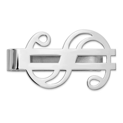 14K white gold money clip