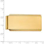 14K Men's Engraveable Sandblast Edge Money Clip view
